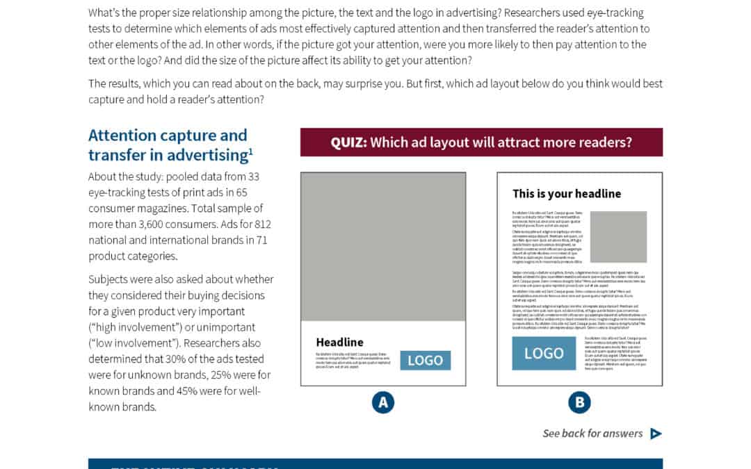 Exposing myths about print ad readership
