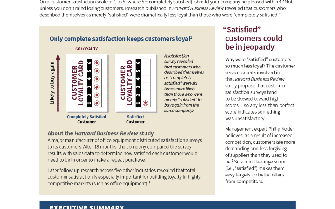 Do satisfied customers always remain loyal?
